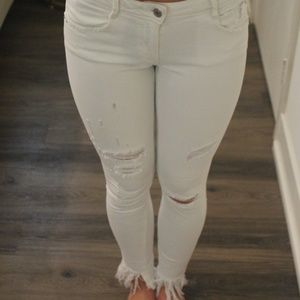 Zara Women's White Skinny Jeans